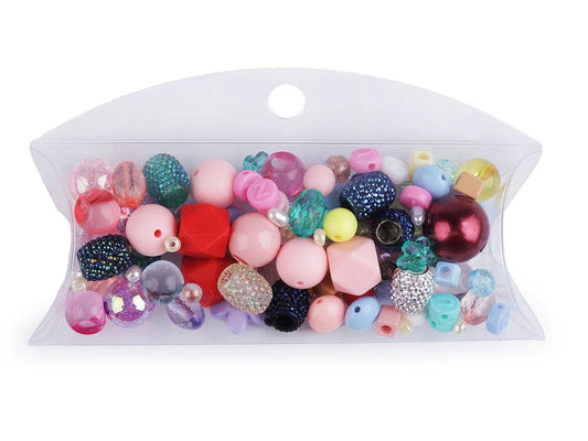 Radošs pērlīšu komplekts |plastmasa, stikls, metāls | 80 g
