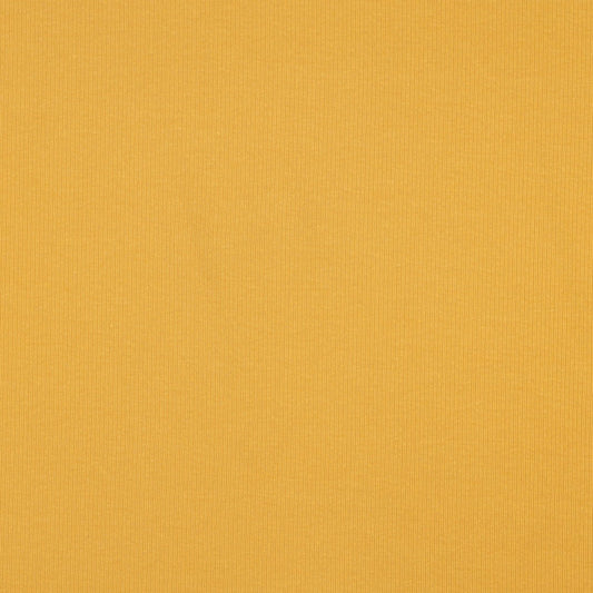 Rievotā kokvilnas trikotāža (RIB JERSEY) - sinepju dzeltens 240 g/m²