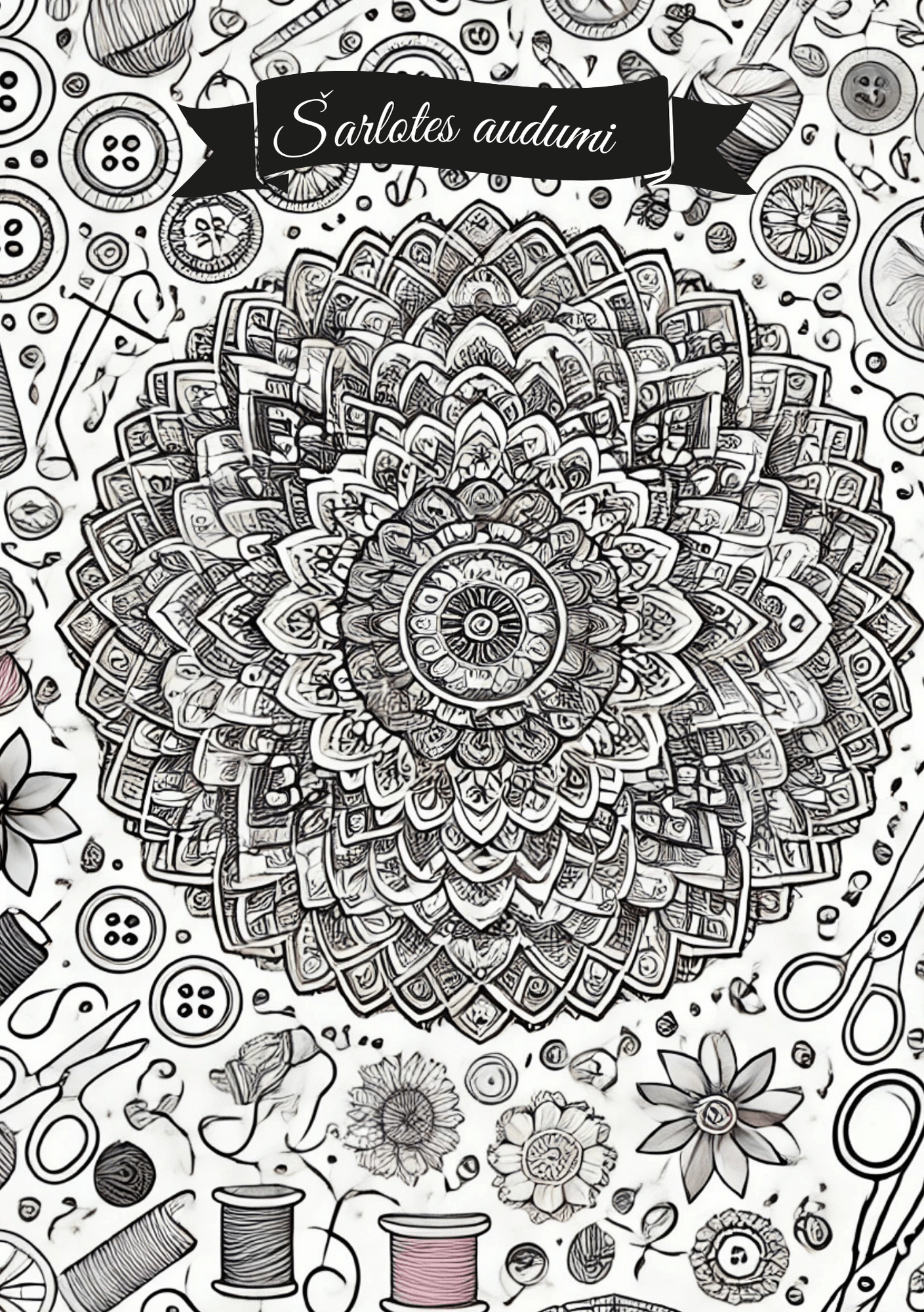 Šarlotes audumu krāsojamās lapas – Tavs mirklis radošai atelpai