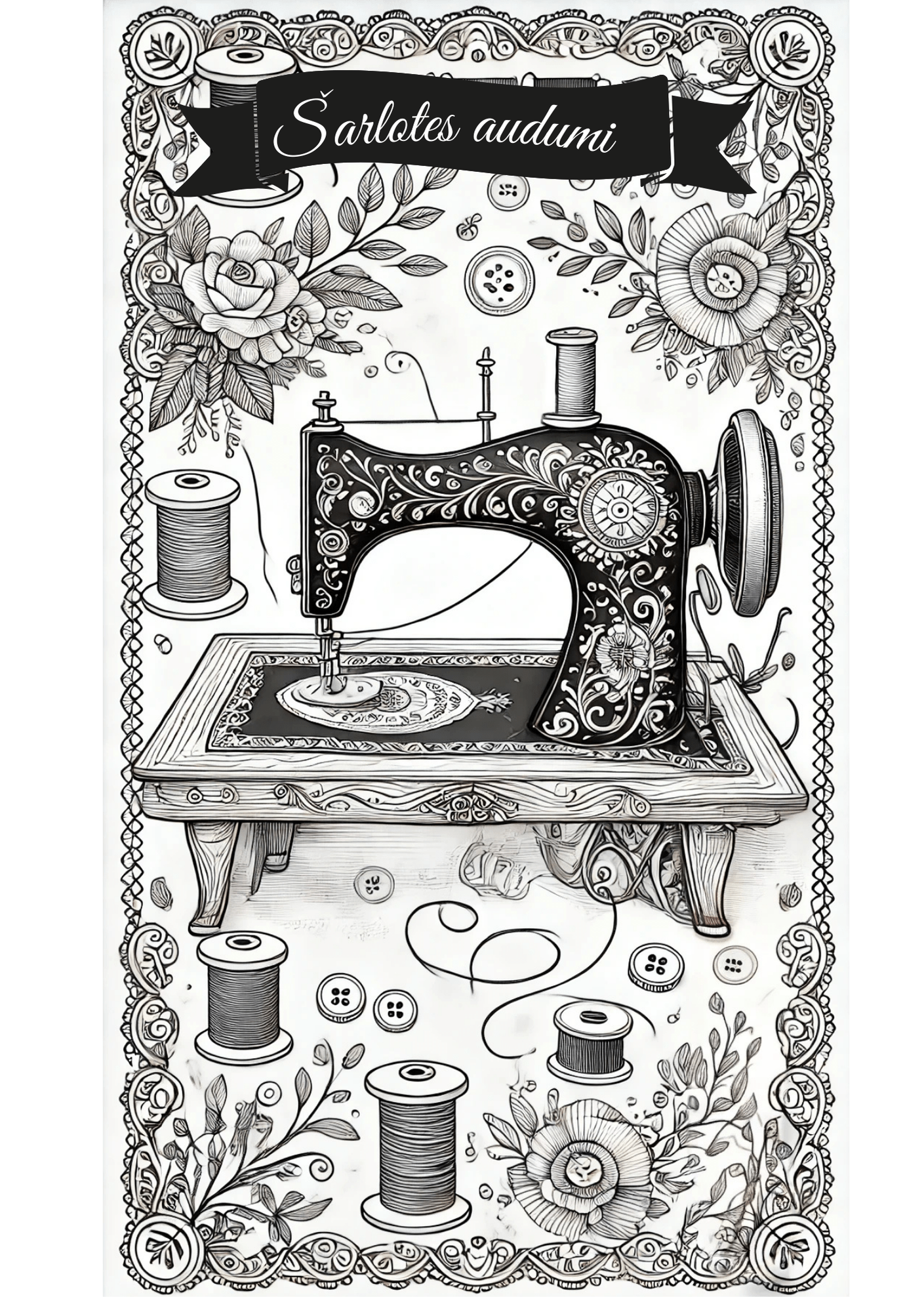 Šarlotes audumu krāsojamās lapas – Tavs mirklis radošai atelpai