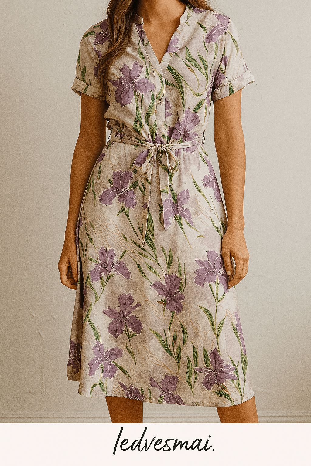 Satīns ar elastānu - lillā orhidejas 80 g/m²