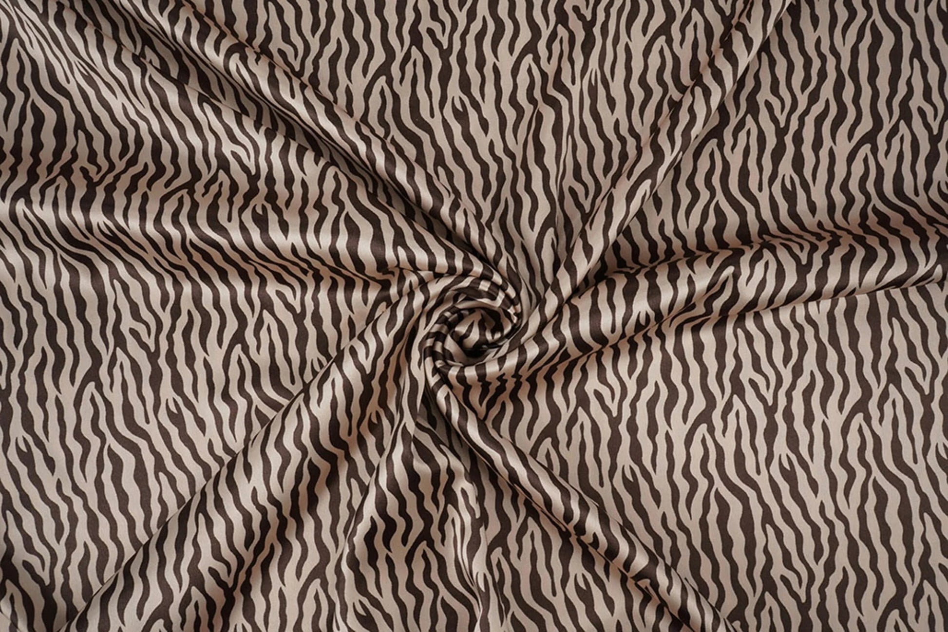 Satīns ar elastānu - zebra 80 g/m²