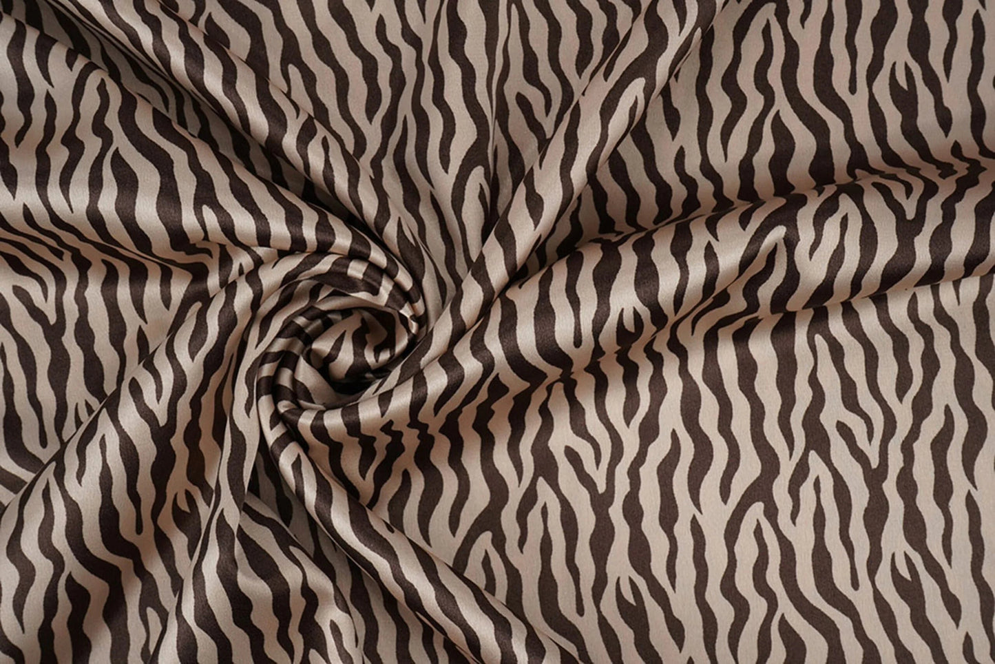Satīns ar elastānu - zebra 80 g/m²