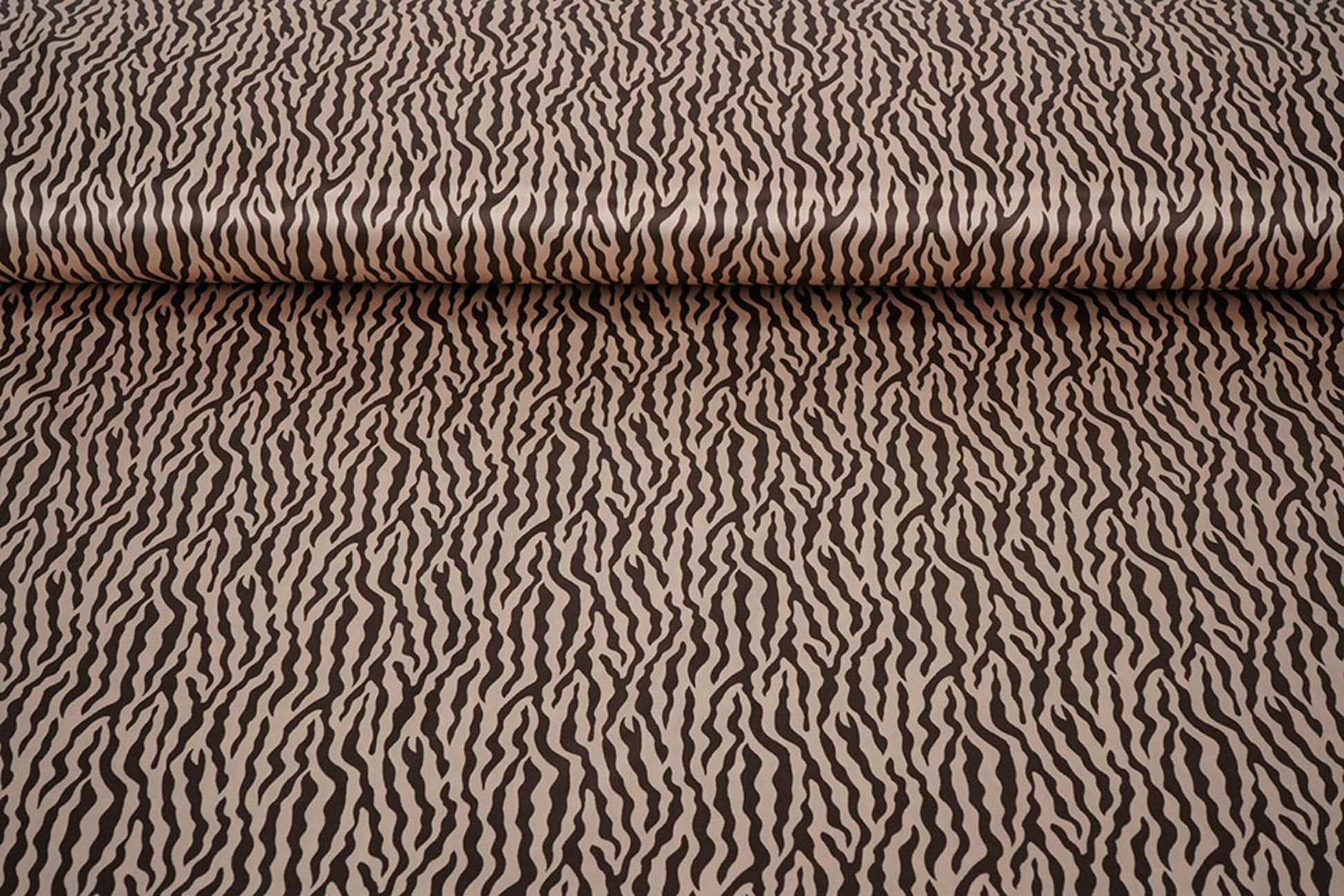 Satīns ar elastānu - zebra 80 g/m²