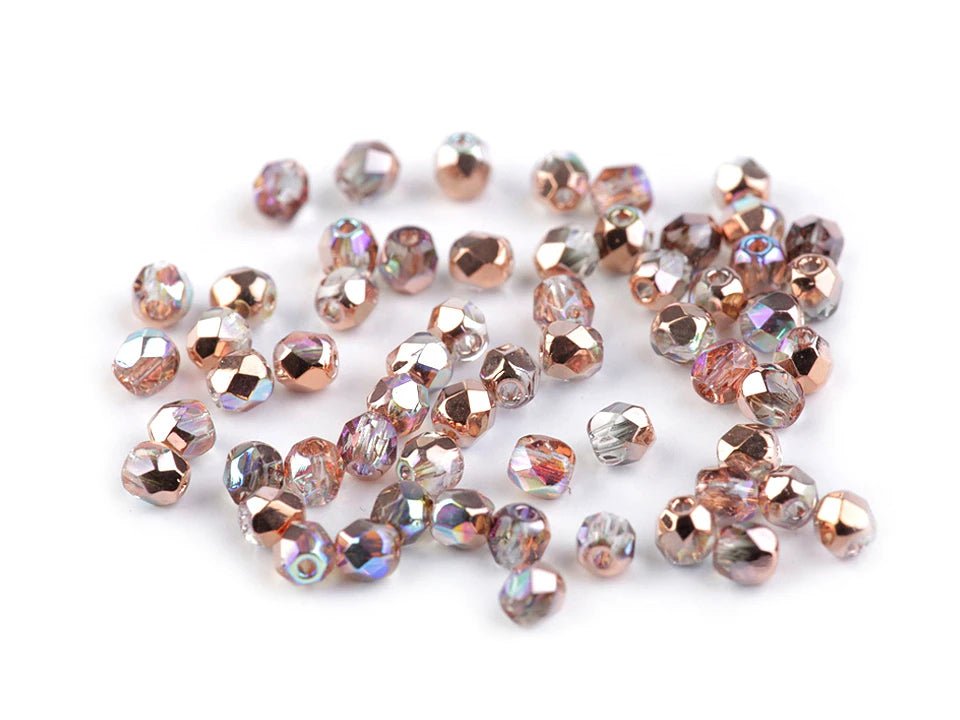 Slīpētas Čehu stikla pērlītes 3 mm - dažādas krāsas 5 g