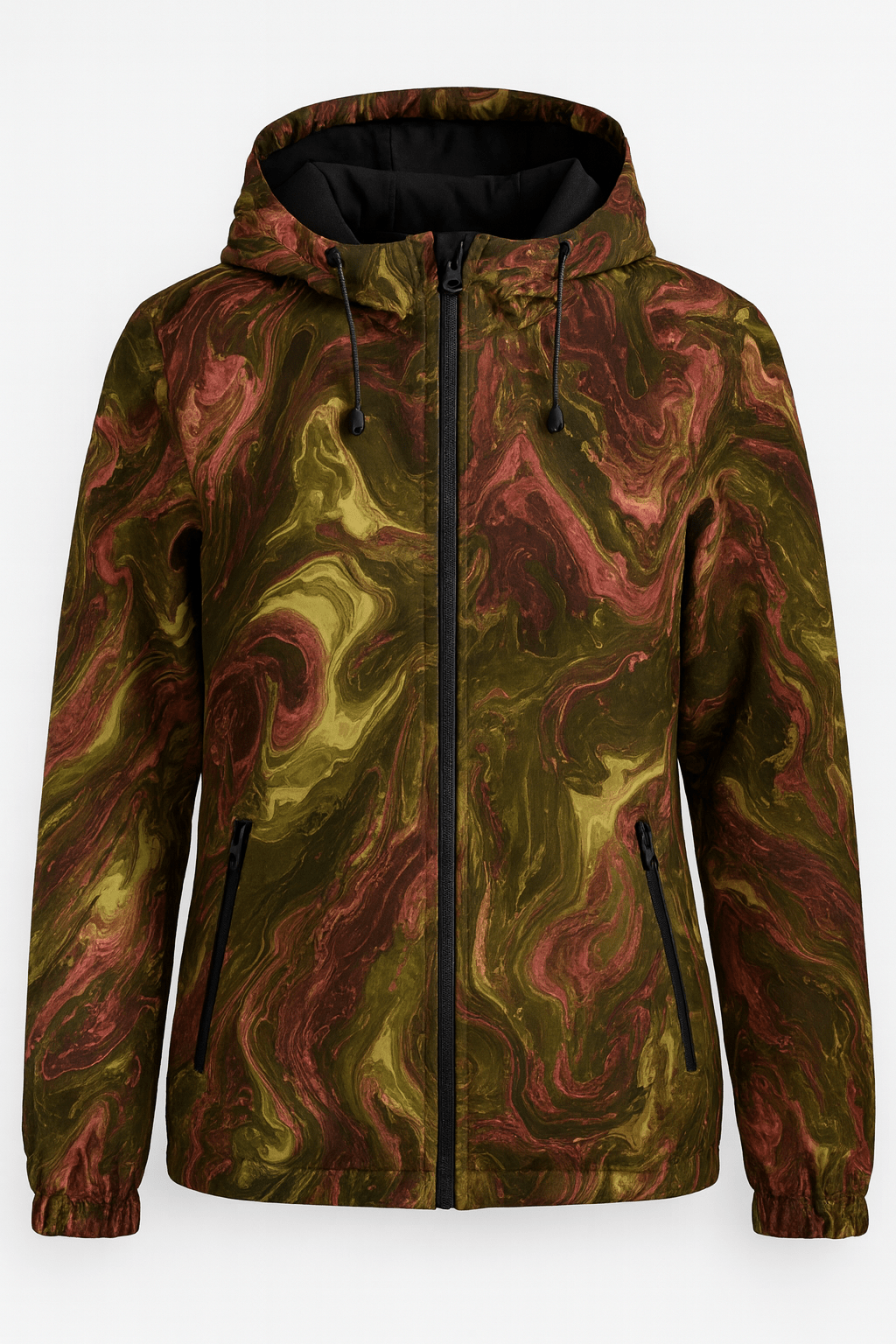 Softshell audums ar elastānu - zaļš akvarelis 310 g/m²