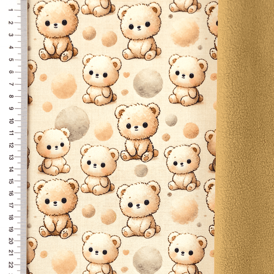 Attēls ar Softshell audums - lācīši 310 g/m² – pieejams Šarlotes audumi