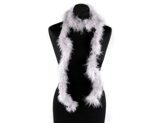 Spalvu boa - balts 2 m