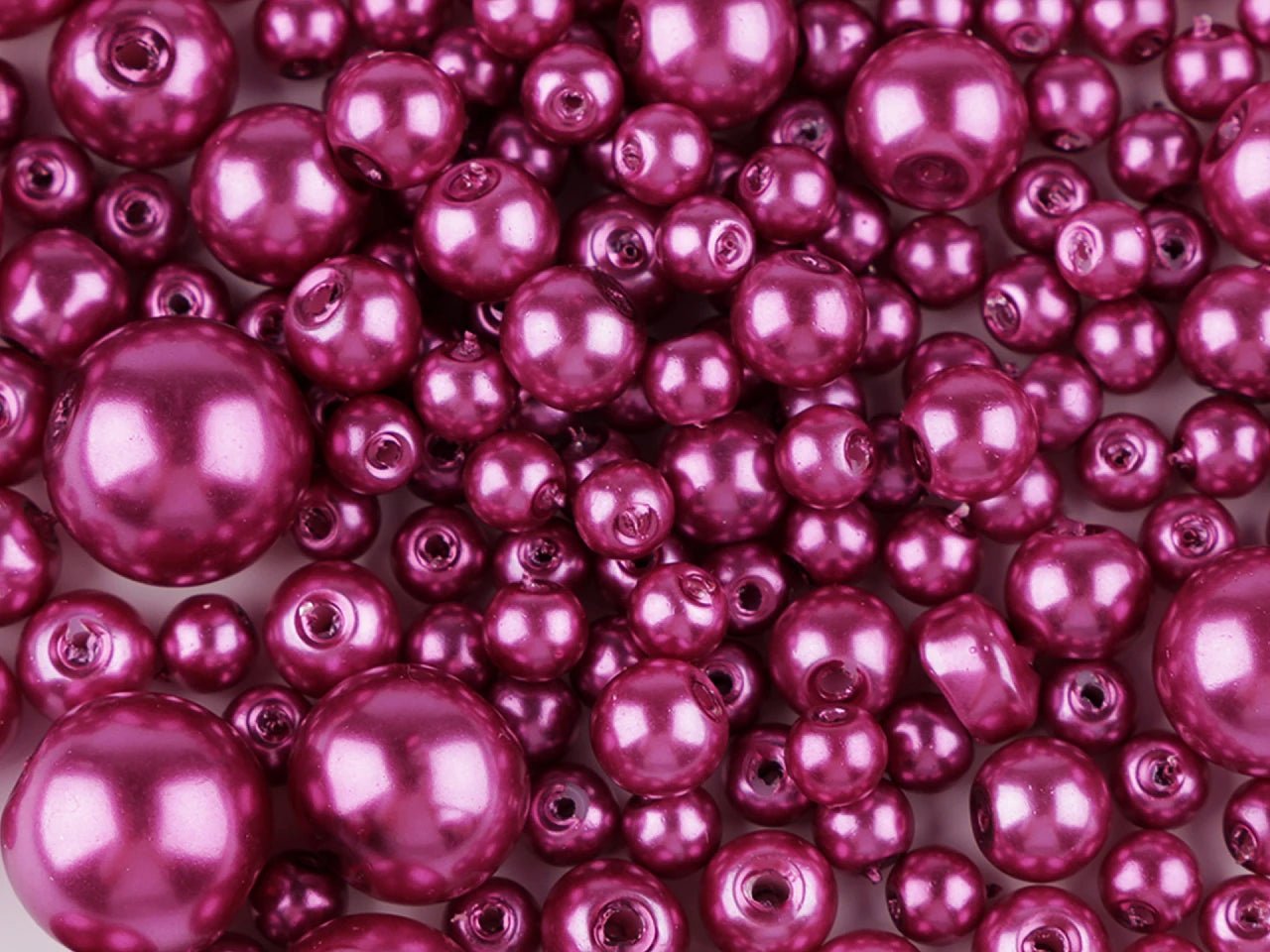 Stikla pērlītes, Ø4–12 mm, dažādi izmēri, 50 g - dažādu krāsu varianti