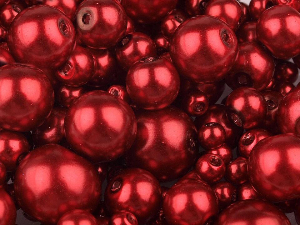 Stikla pērlītes, Ø4–12 mm, dažādi izmēri, 50 g - dažādu krāsu varianti