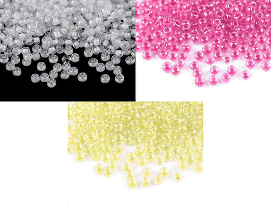 Stikla sēkliņpērlītes 8/0 | 3 mm 50 g| dažādas krāsas