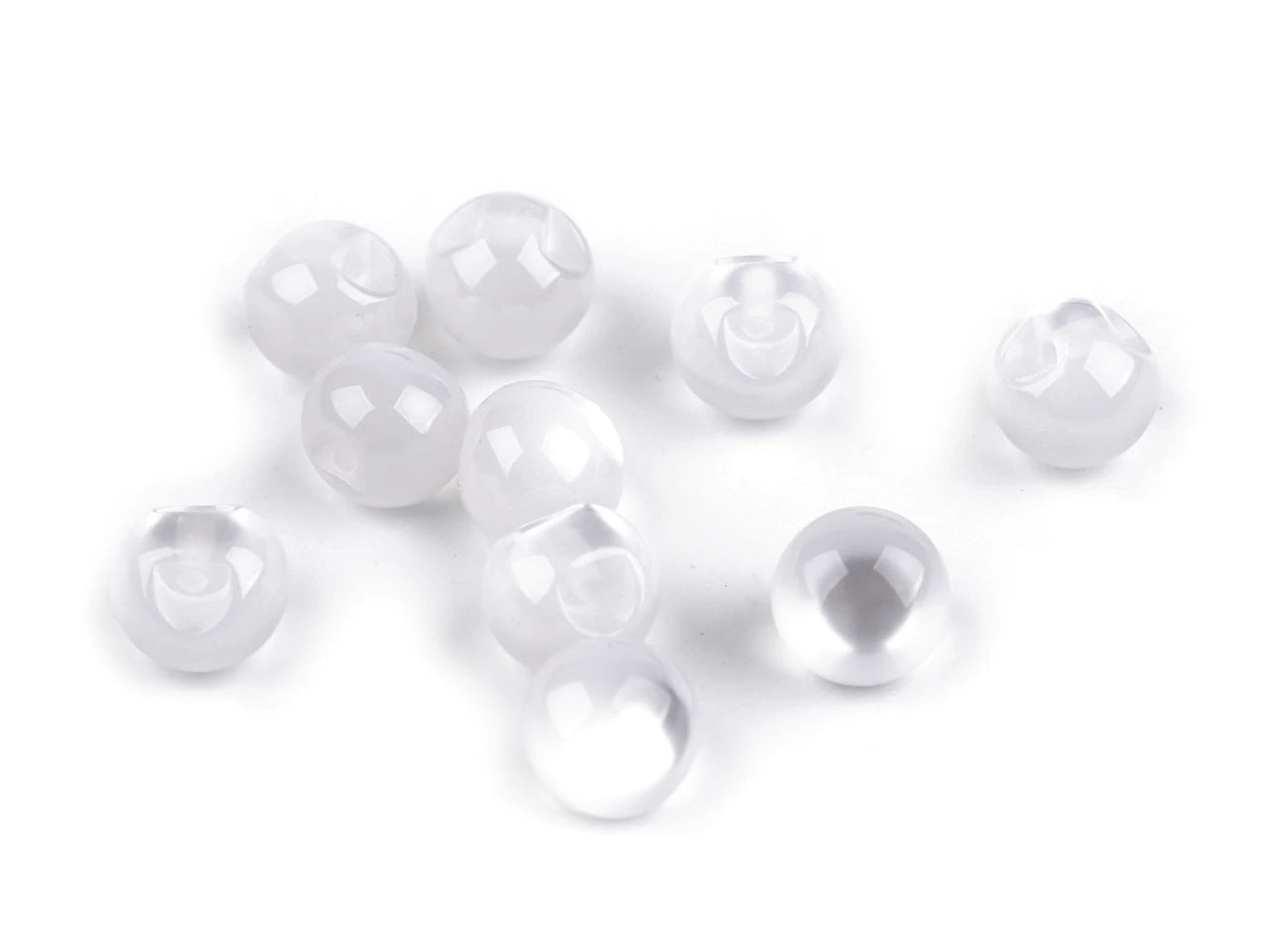 Image of sew-on pearl / “cat’s eye” buttons Ø10 mm – available at Charlotte’s Fabrics