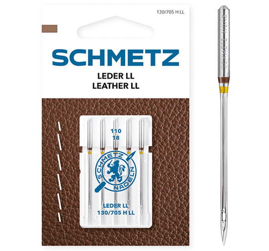Šujmašīnu adatas ādai SCHMETZ LEATHER - Nr.110 (5gab.)