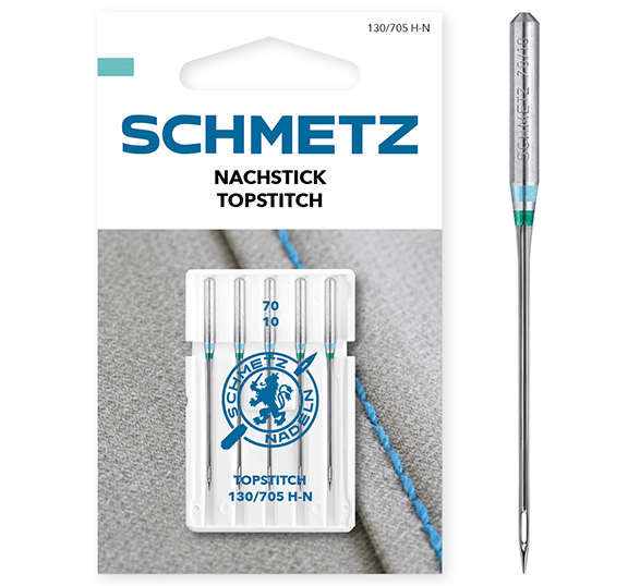 Šujmašīnu adatas dekoratīvajām šuvēm SCHMETZ TOPSTITCH NEEDLES - Nr.70 (5gab.)