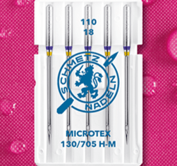 Šujmašīnu adatas smalkiem audumiem SCHMETZ MICROTEX - Nr.110 (5gab.)