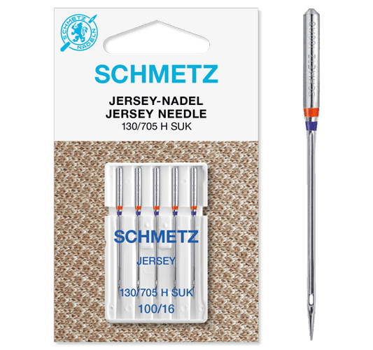 Šujmašīnu adatas trikotāžai SCHMETZ JERSEY - Nr.100 (5gab.)