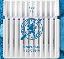 Šujmašinu adatas universālās SCHMETZ UNIVERSAL - Nr.100 (10gab.)