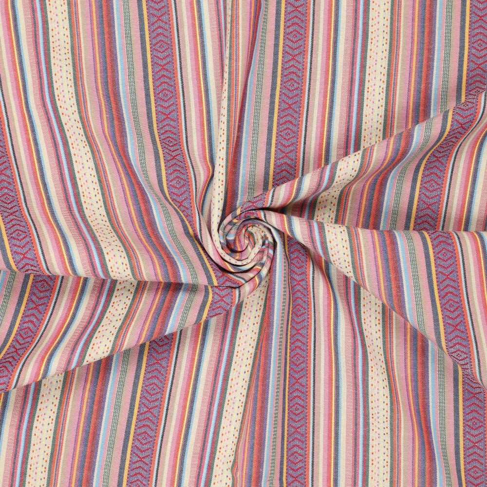 Tautiska raksta audums - gaiši rozā toņi 200 g/m²