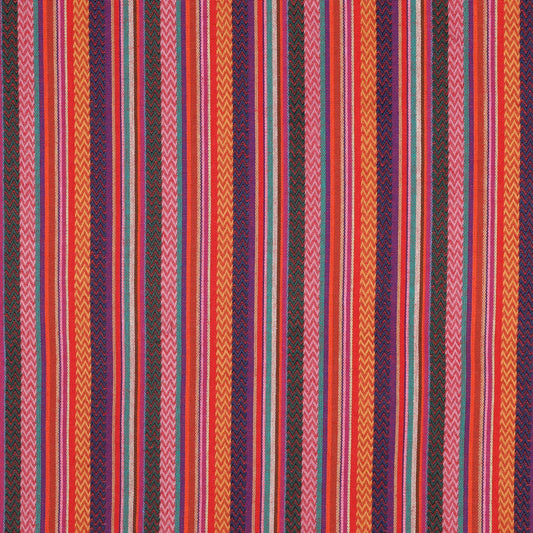 Tautiska raksta audums - lillā, oranžs ar sarkanu 200 g/m²
