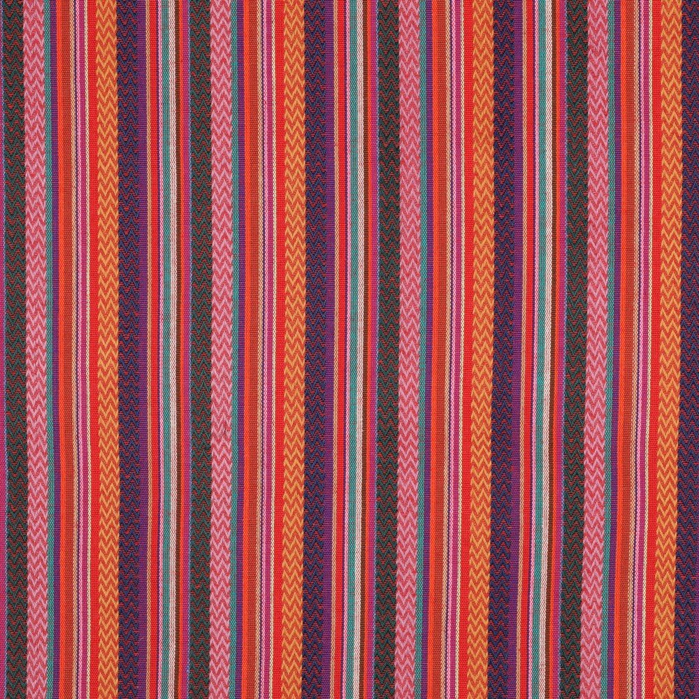 Tautiska raksta audums - lillā, oranžs ar sarkanu 200 g/m²