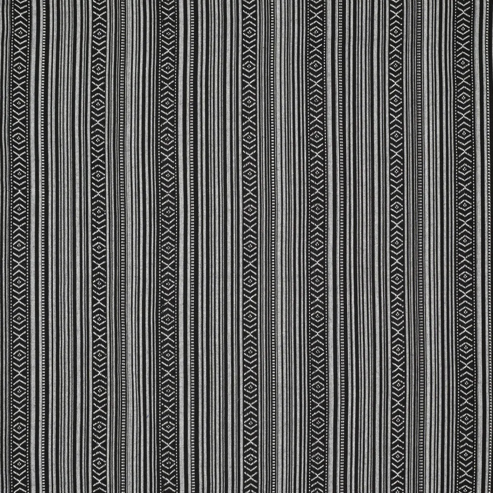 Tautiska raksta audums - melns ar pelēku 200 g/m²