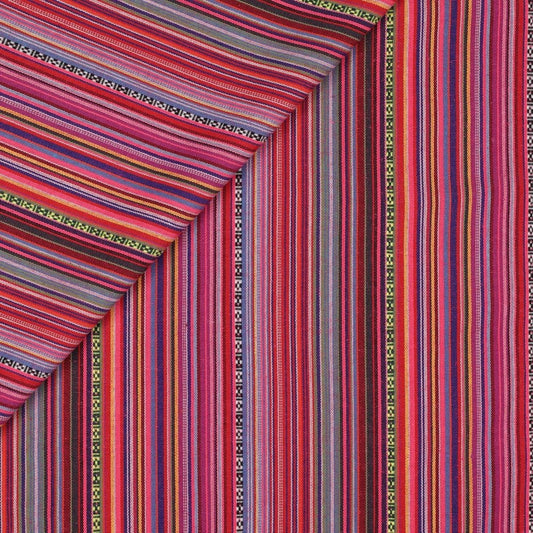 Tautiska raksta audums - rozīgie toni 200 g/m²