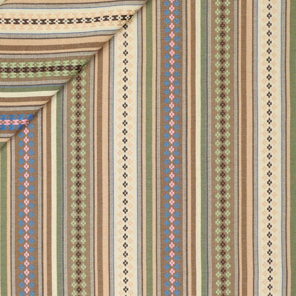 Tautiska raksta audums - zaļie toņi 200 g/m²