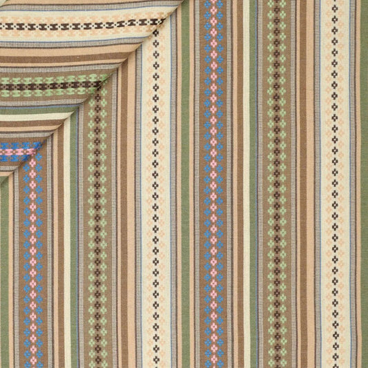 Tautiska raksta audums - zaļie toņi 200 g/m²