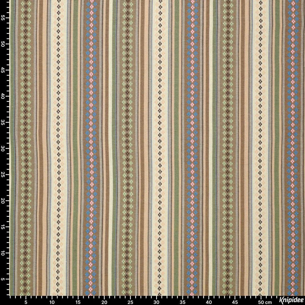 Tautiska raksta audums - zaļie toņi 200 g/m²