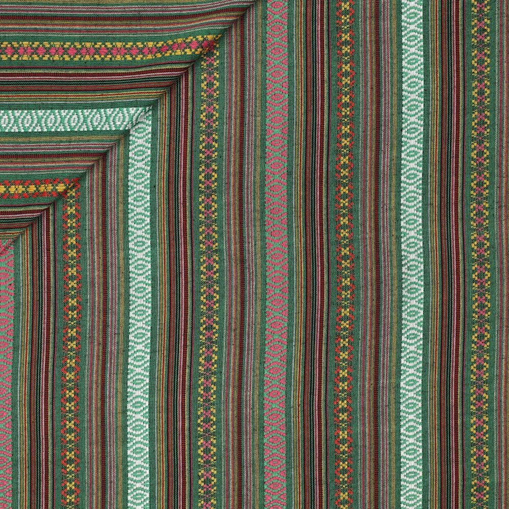 Tautiska raksta audums - zaļš 200 g/m²