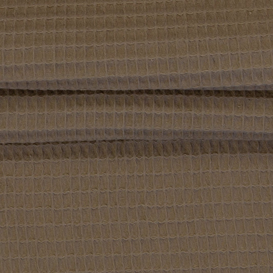 Attēls ar Vafeļaudums - kapučino 230 g/m² – pieejams Šarlotes audumi