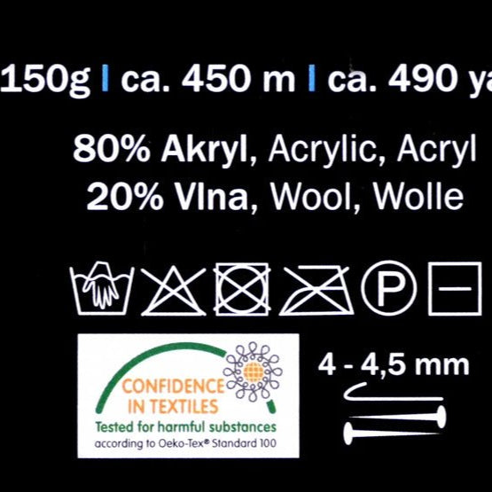 Vilnas Dzija Vlna Hep Sierra - daudzkrāsu 450 m 150g #7209