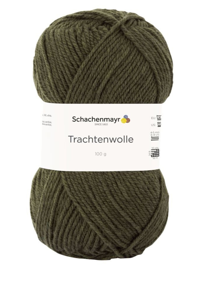 Vilns Dzija Schachenmayr Trachtenwolle 185 m 100 g- meža sūnu zaļa #00071