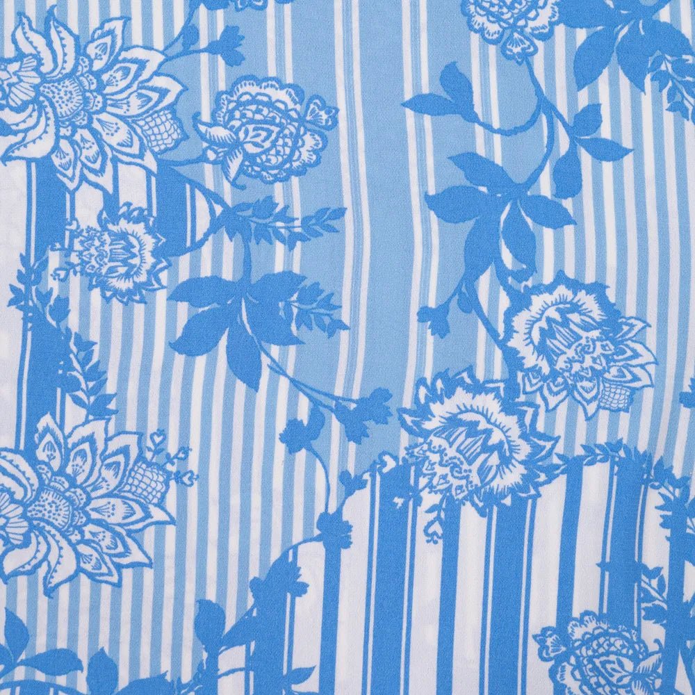 Viskozes audums - līniju un lapu raksts 130 g/m²