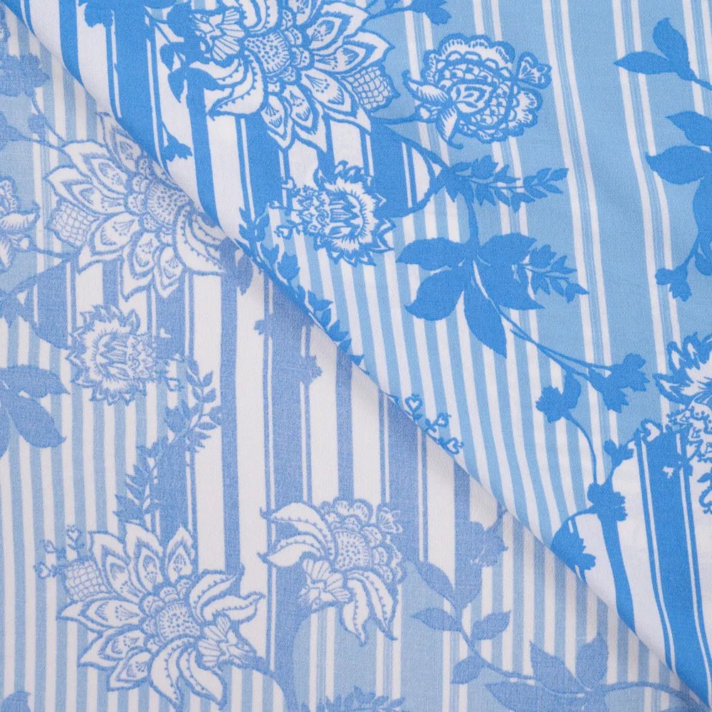 Viskozes audums - līniju un lapu raksts 130 g/m²