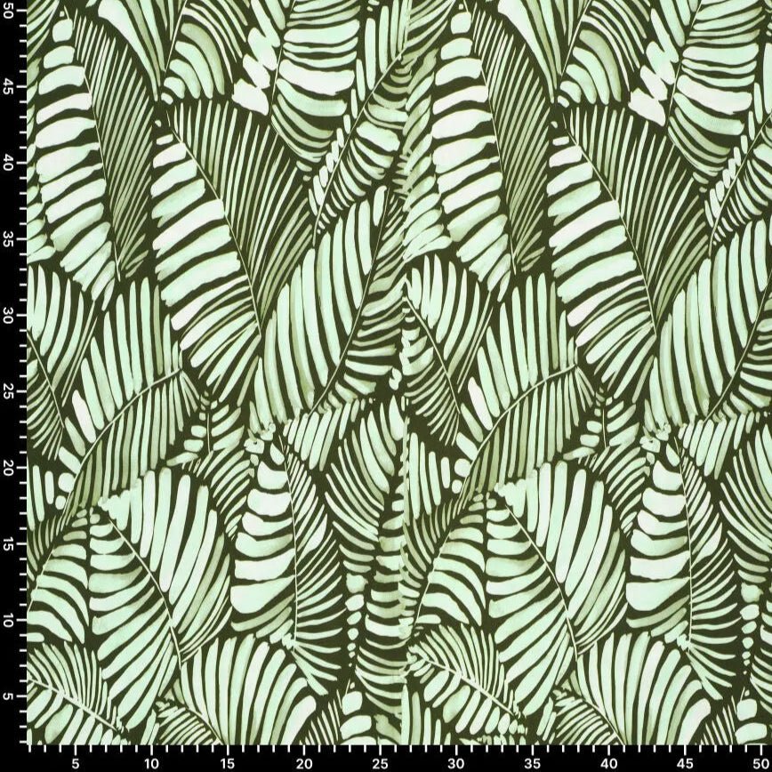 Viskozes audums - zaļas lapas 135 g/m²