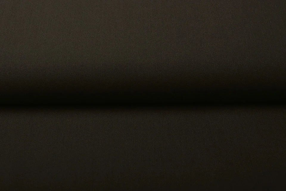 Viskozes gabardīns ar elastānu - šokolādes brūns 275 g/m²