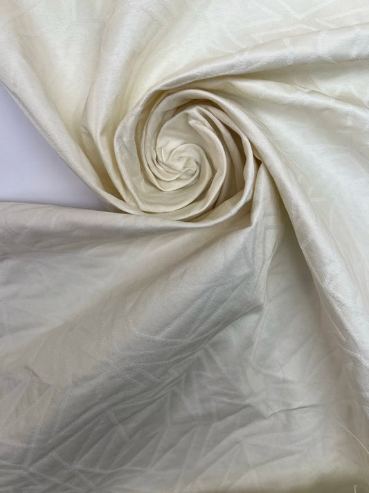 Zīda žakards - sviesta tonis 205 g/m²