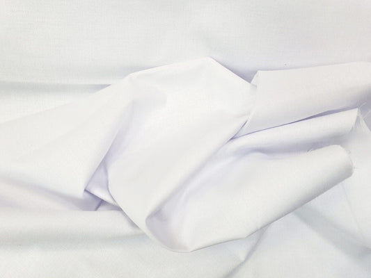 100% Kokvilnas audums-balts 220cm 146 g/m²