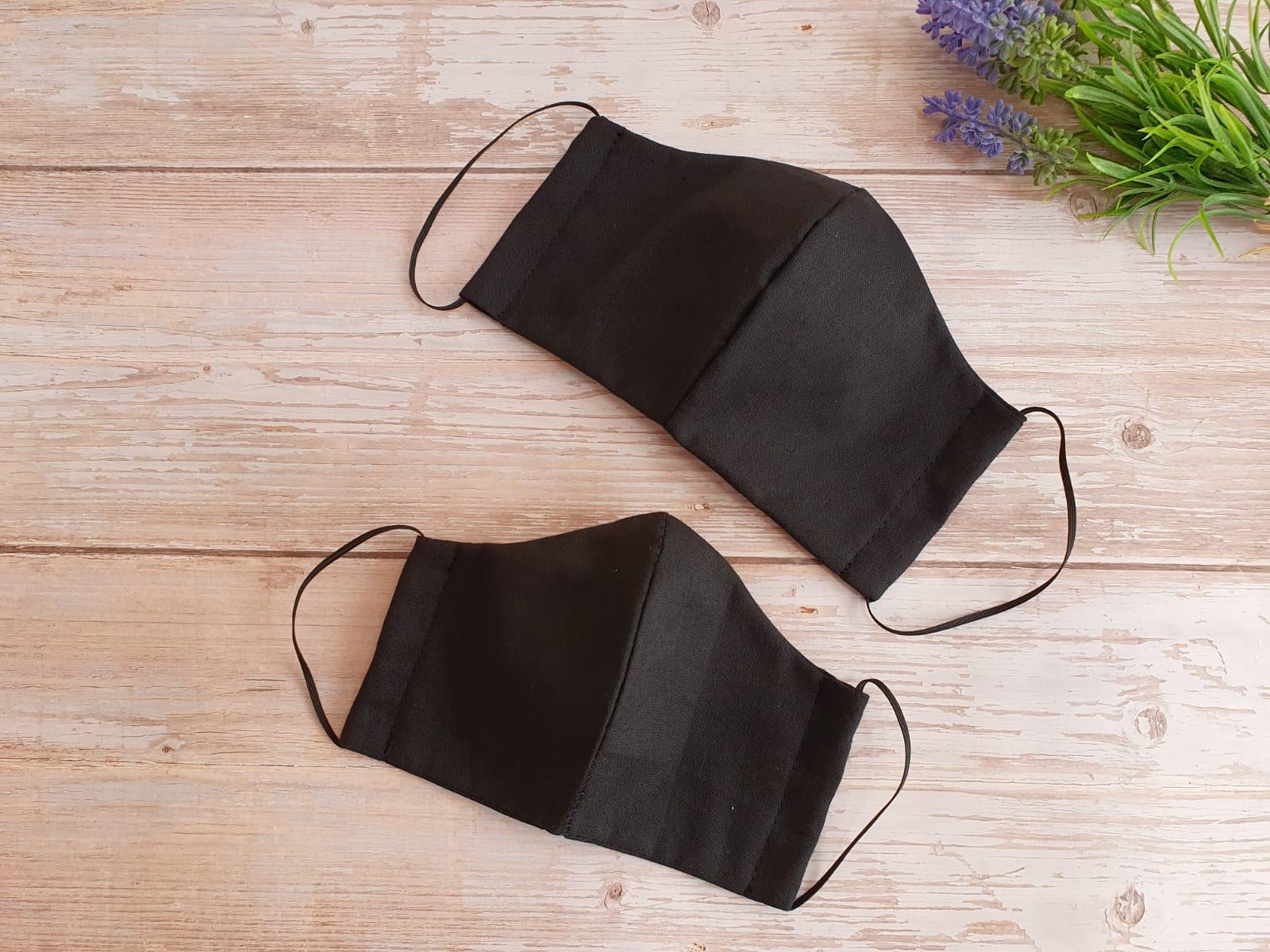 100% Kokvilnas audums-melns 220cm 146 g/m²