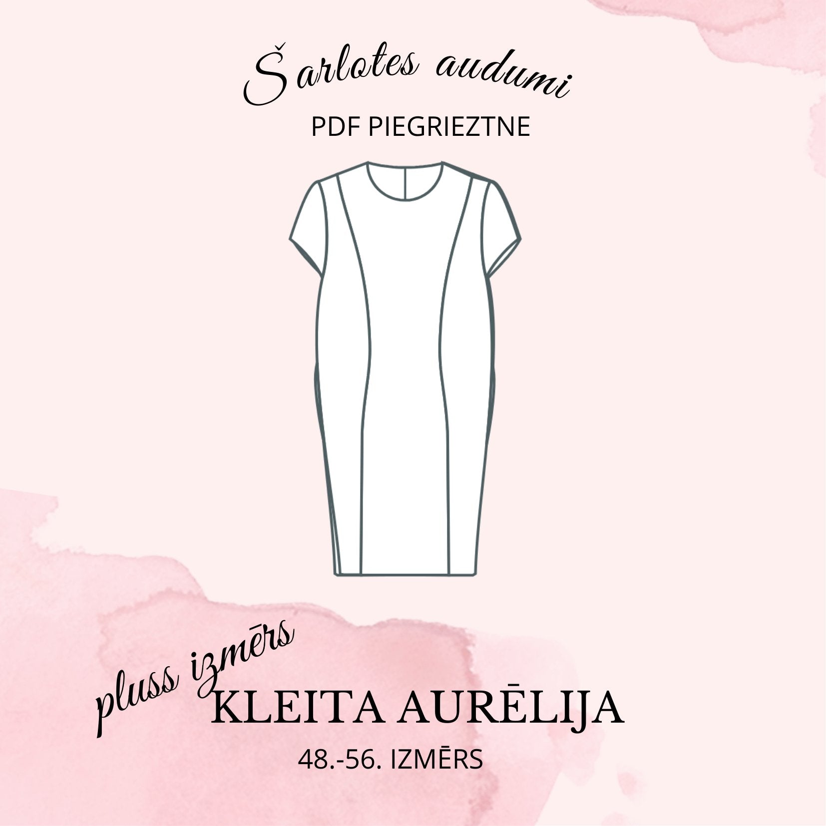 Digitāla piegrieztne-kleita Aurēlija (Pluss izmērs)