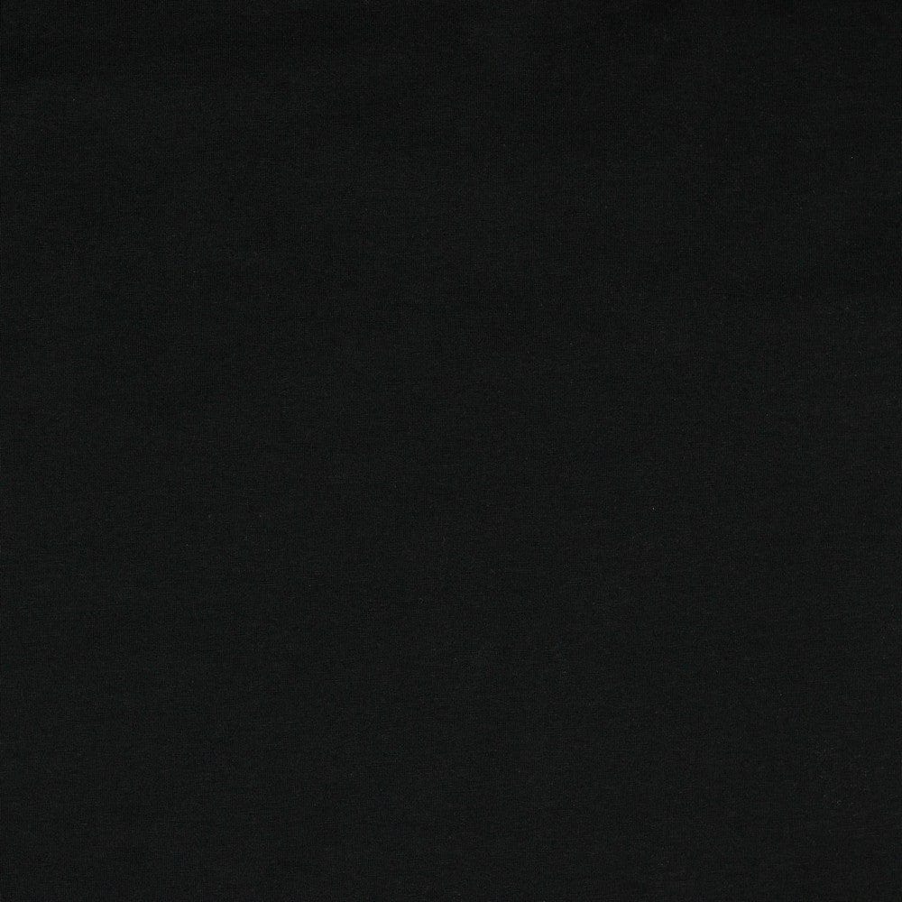 Plānā kokvilnas trikotāža-melna 215 g/m²