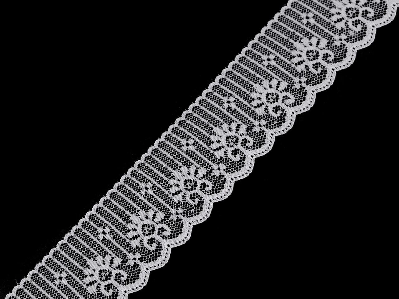 Poliamīda mežģīne-50 cm balta