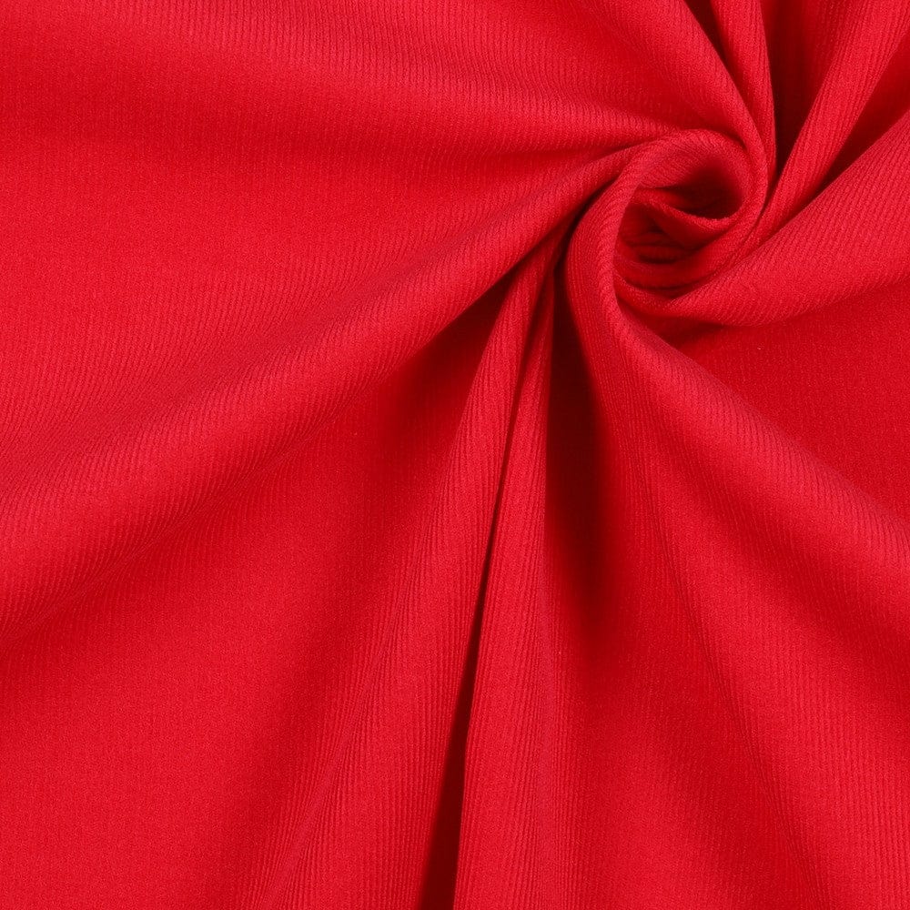 Smalkais Kokvilnas velvets-sarkans 145 g/m²