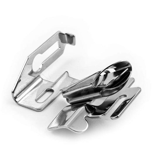 Šujmašīnas pēdiņa slīpā diega piešūšanai