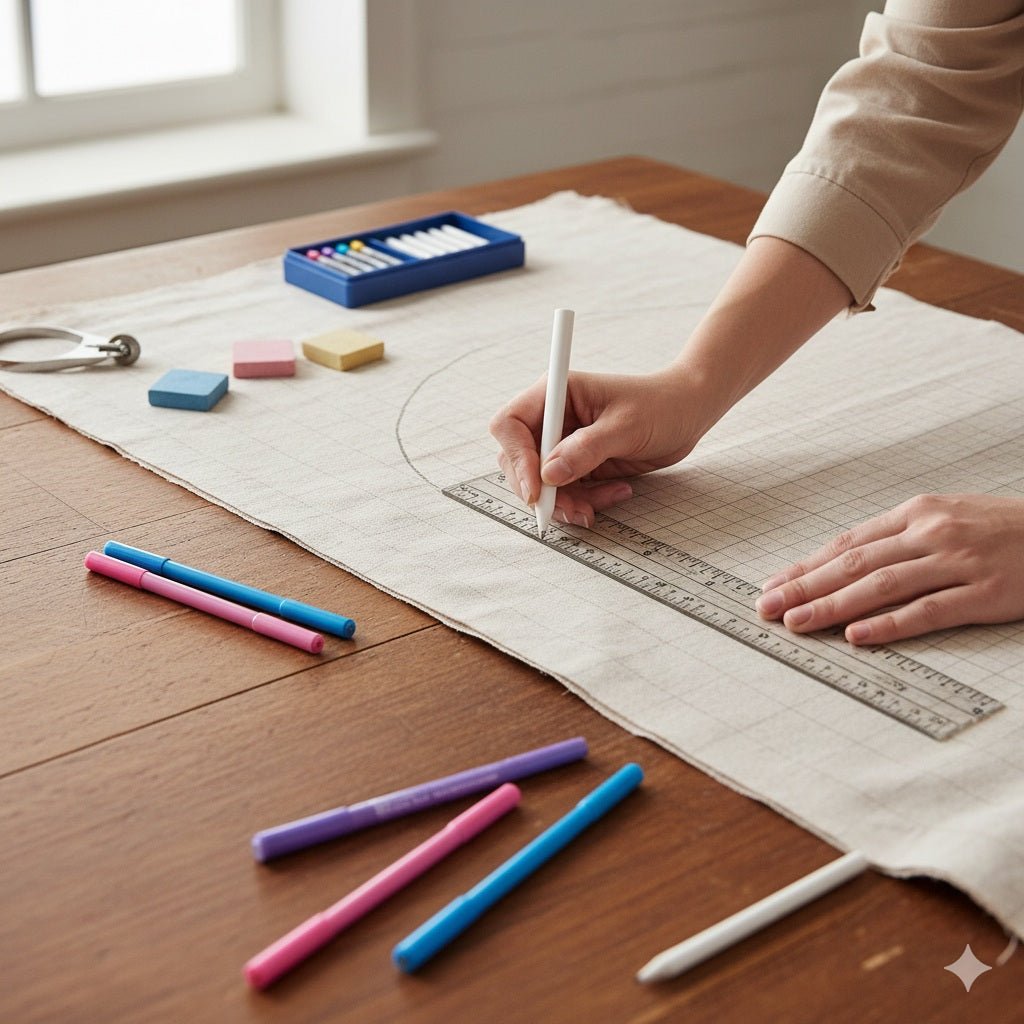 Drabužių kreidelės, muilas, parkeriai