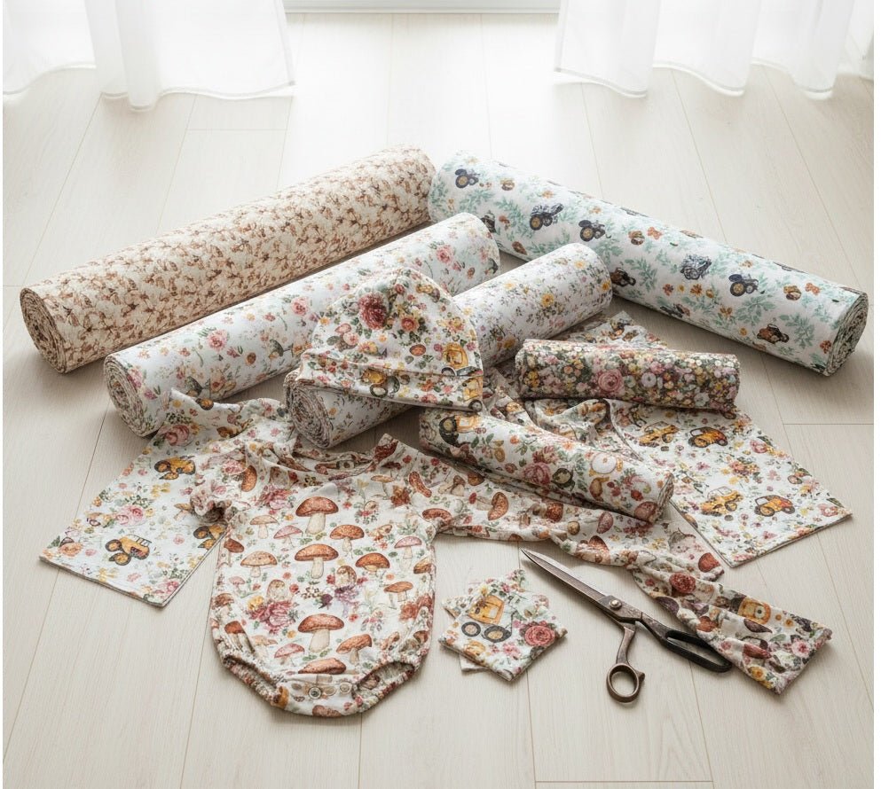 Medvilninė trikotažas su spauda