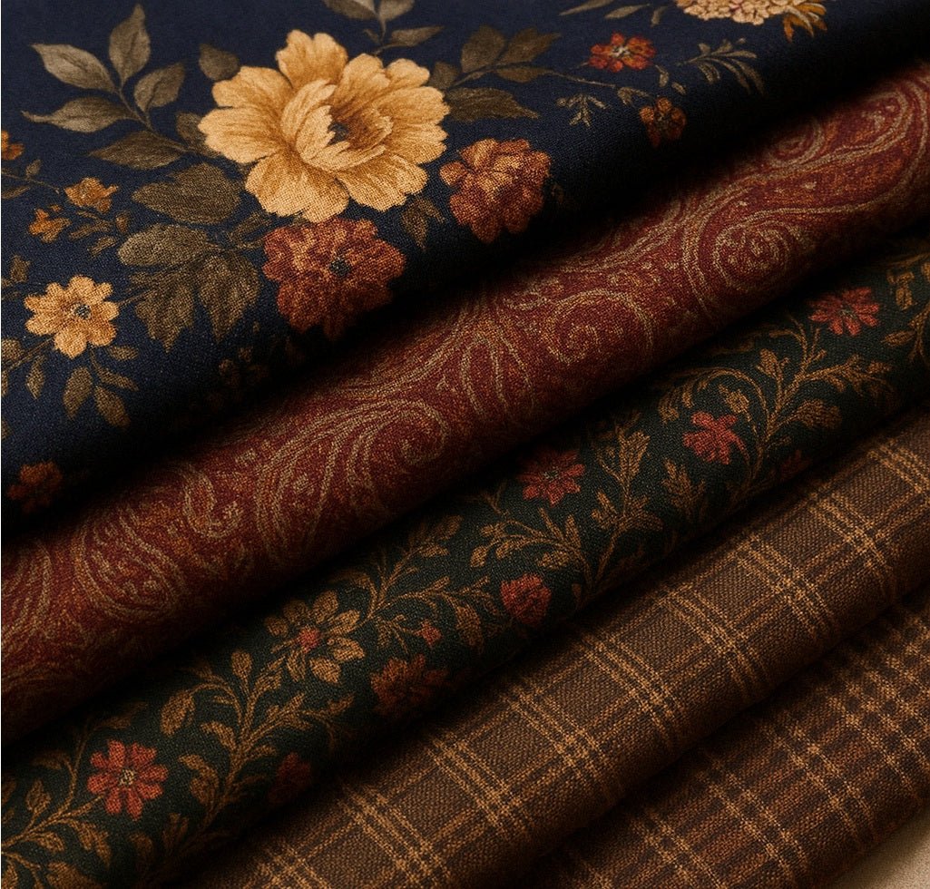 Kostiuminiai audiniai su spauda