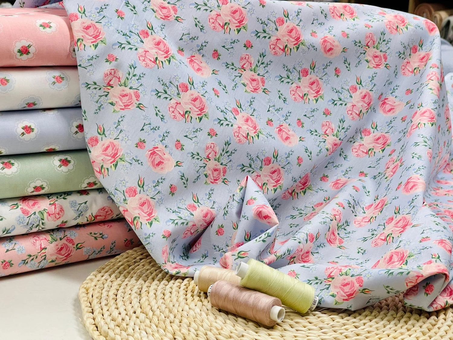 Premium 100 % medvilnės audiniai su spauda