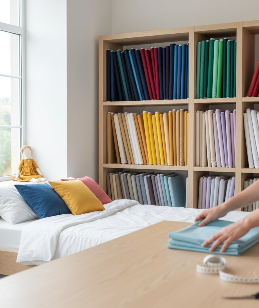 Premium 100 % medvilnės audiniai vienspalviai